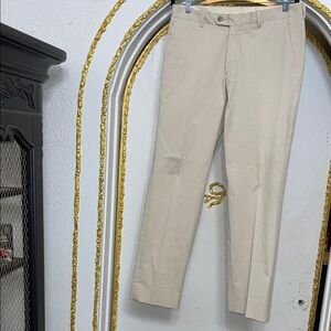John Varvatos USA Tan Cotton Dress Pants Men’s 33R Tailored Fit